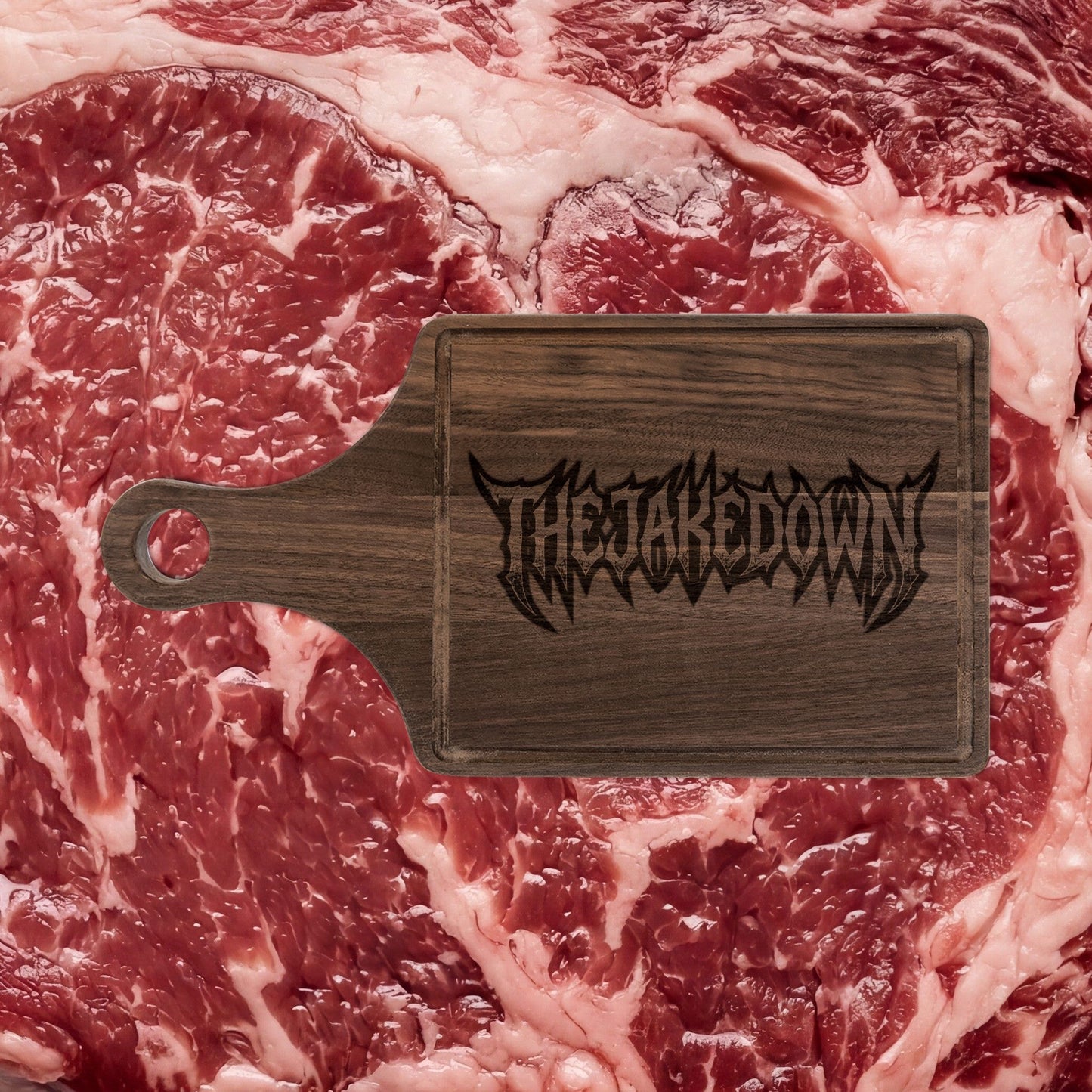 TheJakeDown Engraved Wooden Meat and More Cutting Board